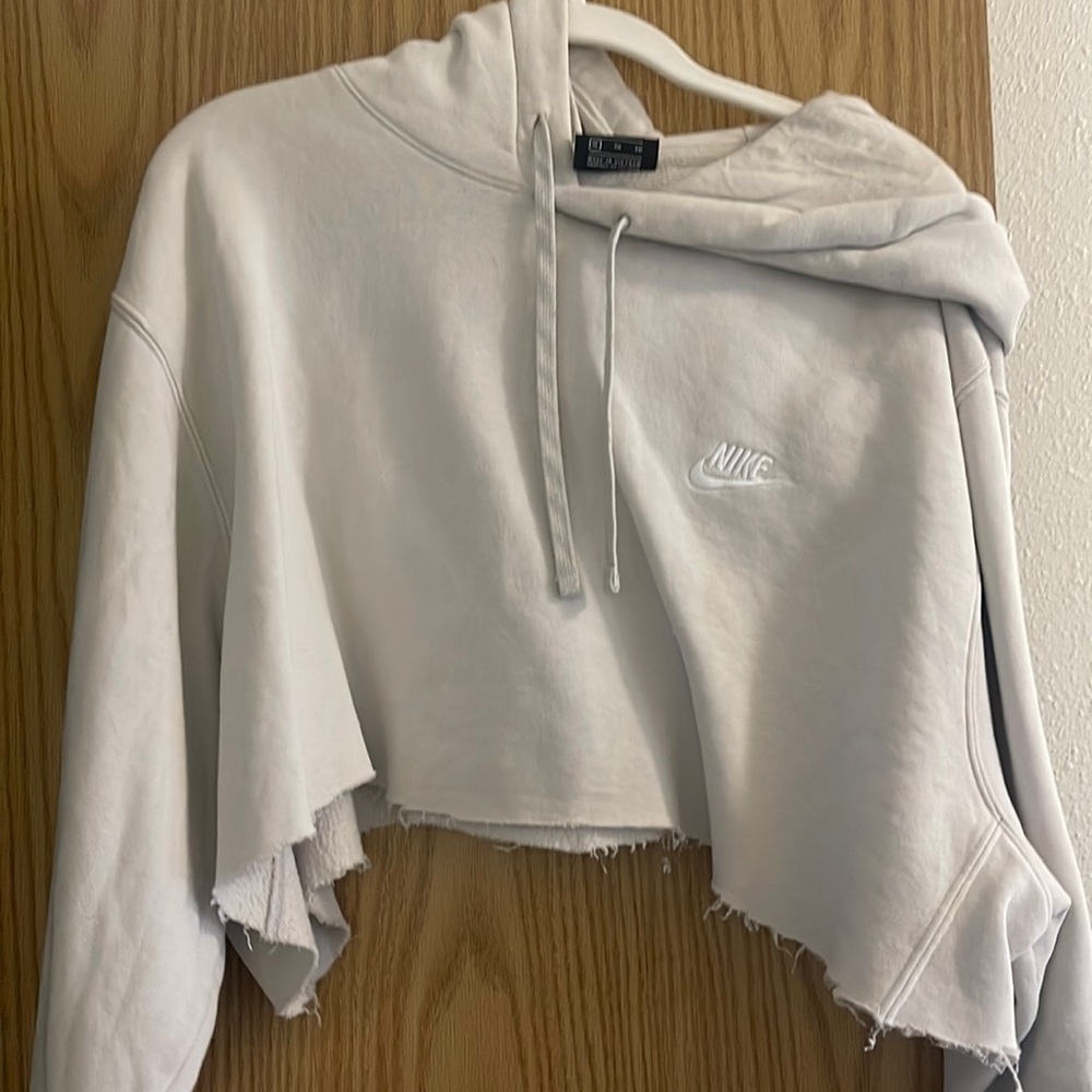 Rough cropped Nike hoodie